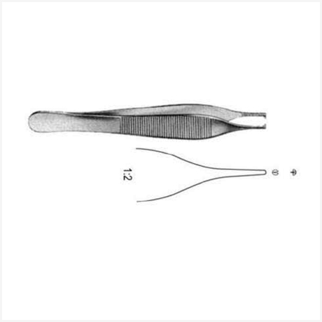 Adson Tissue Fcps 1x2T, w/Cross Serr