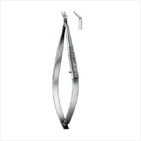 Aebli Iridectomy Scissors Curved on Flat
