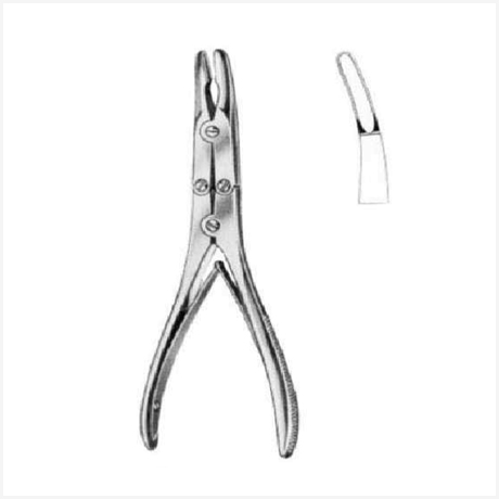 Bohler Bone Rongeur Forceps Curved M/Action 15cm