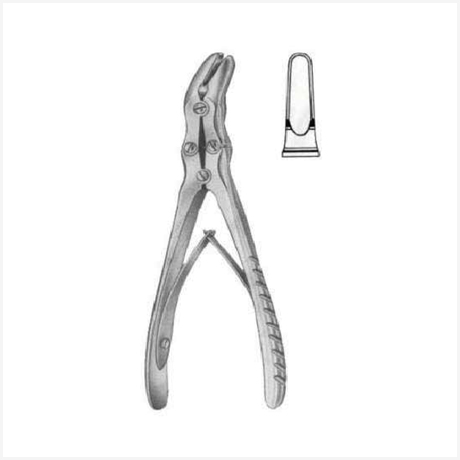 Ruskin Bone Rongeur Forceps Angled M/Action 18cm